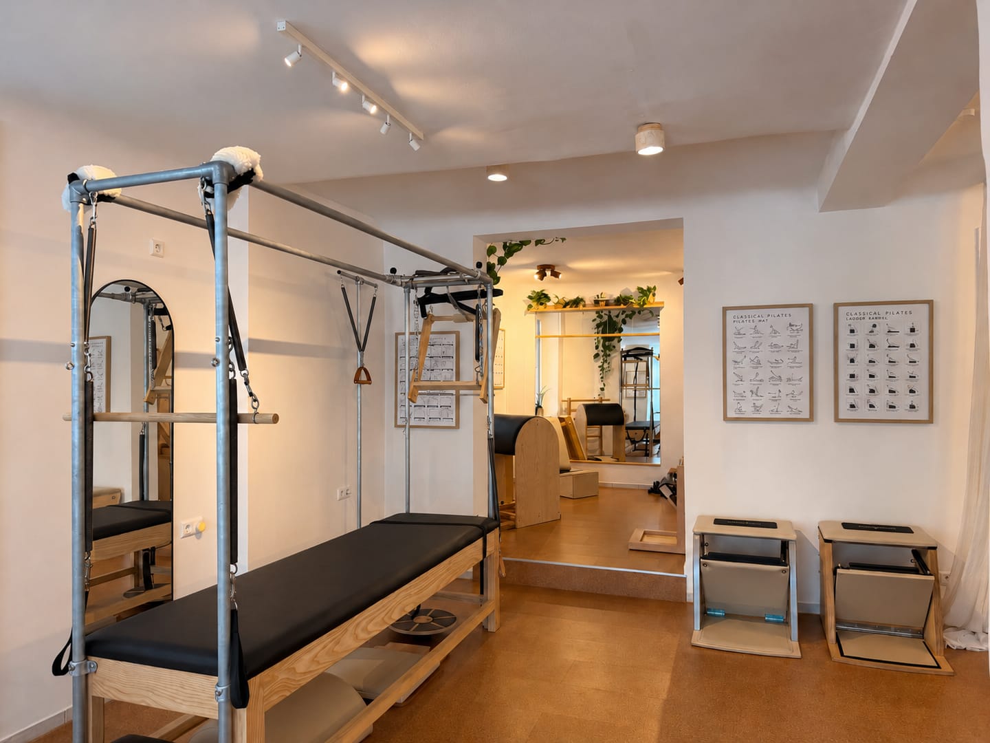 Pilates studio in Stuttgart with Cadillac and classical Pilates apparatus